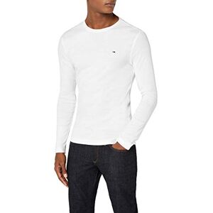 Tommy Jeans Maglietta Maniche Lunghe Uomo TJM Original Maniche Lunghe, Bianco (Classic White), S Tommy Jeans Maglietta Maniche Lunghe Uomo TJM Original Maniche Lunghe, Bianco (Classic White), S