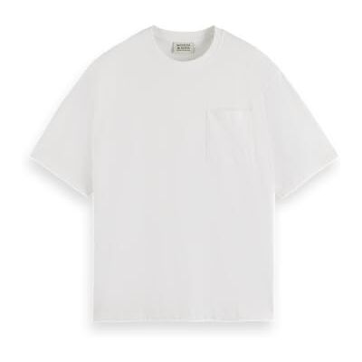 Scotch & Soda 3 Crosses Pocket Loose-Fit T-Shirt, T-Shirt, Uomo, White, XL Scotch & Soda 3 Crosses Pocket Loose-Fit T-Shirt, T-Shirt, Uomo, White, XL