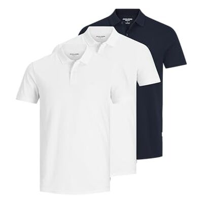 Jack & Jones Jjebasic Polo SS 3Pk MP Noos, Blazer Blu Marine, S (Pacco da 3) Uomo Jack & Jones Jjebasic Polo SS 3Pk MP Noos, Blazer Blu Marine, S (Pacco da 3) Uomo