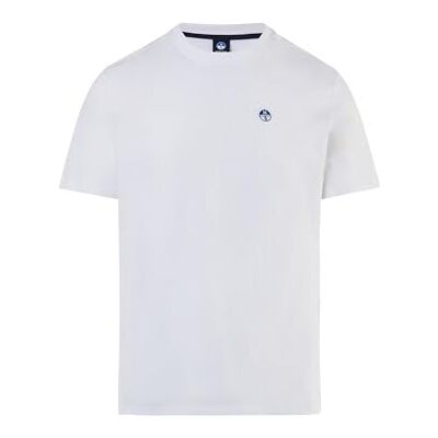 North Sails T-Shirt Uomo in Jersey di Cotone Organico con Patch Logo North Sails T-Shirt Uomo in Jersey di Cotone Organico con Patch Logo