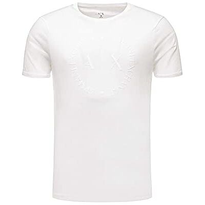 Armani Tee With Tone-on-tone Logo, T-shirt, Uomo, Bianco, XL Armani Tee With Tone-on-tone Logo, T-shirt, Uomo, Bianco, XL