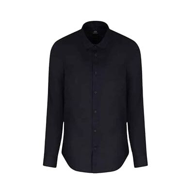 Armani Uomo Essential, Logo Emboridered Tonal, Camicia, Blu, XS, Blu Scuro, XS Armani Uomo Essential, Logo Emboridered Tonal, Camicia, Blu, XS, Blu Scuro, XS
