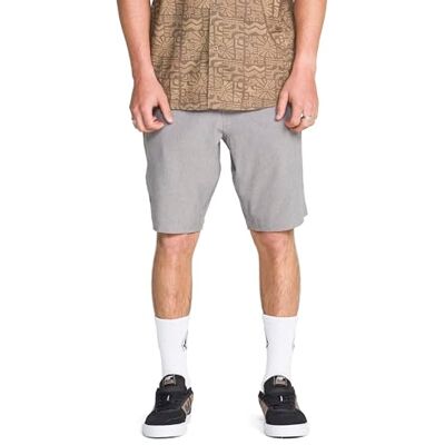 Volcom Kerosene Pantaloncini Chino ibridi da Uomo, 53,3 cm, Grigio Melange, 34 Volcom Kerosene Pantaloncini Chino ibridi da Uomo, 53,3 cm, Grigio Melange, 34