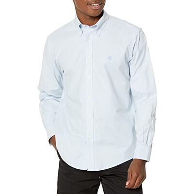 Brooks Brothers Camicia Sportiva Oxford Elasticizzata da Uomo a Maniche Lunghe Non Stirata Tinta Unita Non Stirata Oxford Sport Shirt Manica Lunga Tinta Unita, Azzurro, XXL Brooks Brothers Camicia Sportiva Oxford Elasticizzata da Uomo a Maniche Lunghe Non Stirata Tinta Unita Non Stirata Oxford Sport Shirt Manica Lunga Tinta Unita, Azzurro, XXL