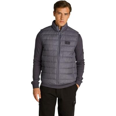 Calvin Klein Uomo Gilet Down Vest Gilet Imbottito, Grigio (Ebony), XXL Calvin Klein Uomo Gilet Down Vest Gilet Imbottito, Grigio (Ebony), XXL