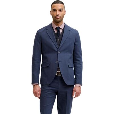 Jack & Jones Jprmartin Summer BLZ Linen Blend No06 SN, Navy Scuro, 52 Uomo Jack & Jones Jprmartin Summer BLZ Linen Blend No06 SN, Navy Scuro, 52 Uomo