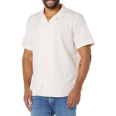 Amazon Essentials Uomo Camicia Estiva in Cotone a Maniche Corte Stile Resort, Slim-Fit Amazon Essentials Uomo Camicia Estiva in Cotone a Maniche Corte Stile Resort, Slim-Fit