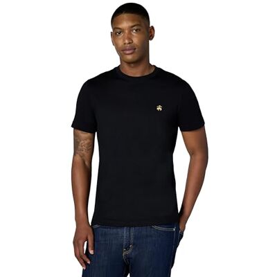 Brooks Brothers T-Shirt da Uomo a Maniche Corte in Cotone, Girocollo, con Logo, Nero, L Brooks Brothers T-Shirt da Uomo a Maniche Corte in Cotone, Girocollo, con Logo, Nero, L