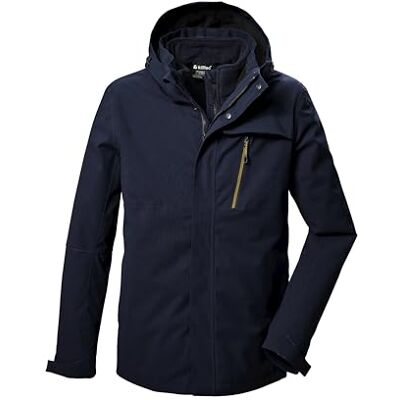 Killtec Uomo Giacca funzionale impermeabile 3 in 1 con cappuccio e giacca in pile con zip. KOW 6 MN JCKT, dunkelnavy, XXL, Killtec Uomo Giacca funzionale impermeabile 3 in 1 con cappuccio e giacca in pile con zip. KOW 6 MN JCKT, dunkelnavy, XXL,