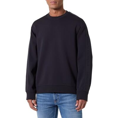 Armani Uomo Essential, Striped, Long Sleeve, Round Collar Felpa, Blu, M, Navy Scuro, M Armani Uomo Essential, Striped, Long Sleeve, Round Collar Felpa, Blu, M, Navy Scuro, M