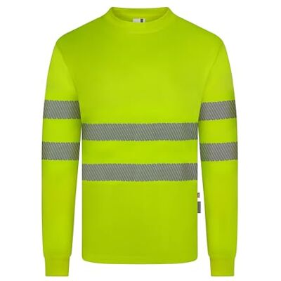 Velilla 305634; Maglietta Poliestere riciclato Monocolore Manica Lunga Nastro Segmentato, giallo fluo, XXL Velilla 305634; Maglietta Poliestere riciclato Monocolore Manica Lunga Nastro Segmentato, giallo fluo, XXL