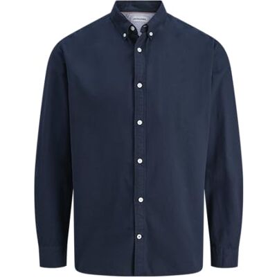 Jack & Jones Detail Shirt LS Jjoxford-Maglietta con Dettaglio, Blazer Blu Marine, S Uomo Jack & Jones Detail Shirt LS Jjoxford-Maglietta con Dettaglio, Blazer Blu Marine, S Uomo