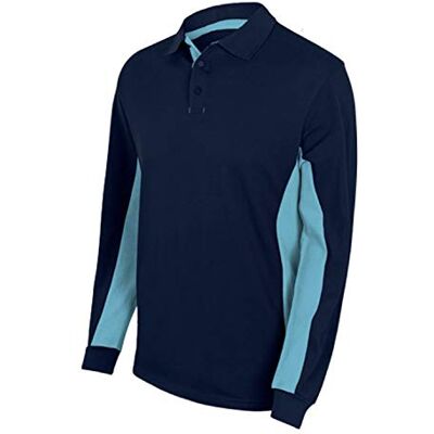 Velilla 105514; polo bicolore manica lunga; colore blu navy e celeste; taglia 2XL Velilla 105514; polo bicolore manica lunga; colore blu navy e celeste; taglia 2XL