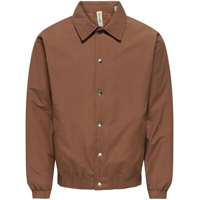 Only Onsbratt Life T2t Padded Coach Jacket Giacca Imbottita, Friar Brown, x_l Uomo Only Onsbratt Life T2t Padded Coach Jacket Giacca Imbottita, Friar Brown, x_l Uomo