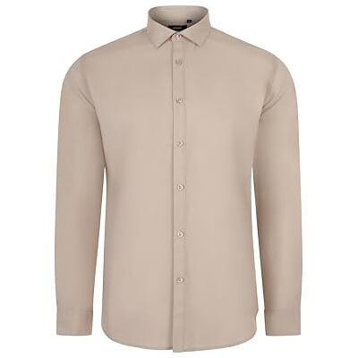 Velilla 405017S Camicia a maniche lunghe stretch uomo, colore beige chiaro, taglia L, Beige Chiaro, L Velilla 405017S Camicia a maniche lunghe stretch uomo, colore beige chiaro, taglia L, Beige Chiaro, L