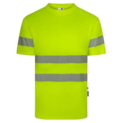 Velilla 305632; Maglietta poliestere riciclato monocolore manica corta nastro segmentato; colore giallo fluo; taglia 2XL, giallo fluo, XXL Velilla 305632; Maglietta poliestere riciclato monocolore manica corta nastro segmentato; colore giallo fluo; taglia 2XL, giallo fluo, XXL