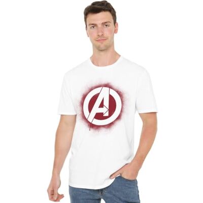 Marvel Avengers Stencil Logo T-Camicia Uomo Marvel Avengers Stencil Logo T-Camicia Uomo