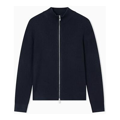 Armani Toppa da Uomo a Maniche Lunghe, con Logo Posteriore, Chiusura Lampo, Cardigan, Blu, M, Navy Scuro, M Armani Toppa da Uomo a Maniche Lunghe, con Logo Posteriore, Chiusura Lampo, Cardigan, Blu, M, Navy Scuro, M