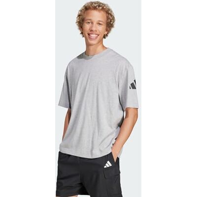 Adidas Homme Essentials Lose Fit Three Bar Tee, Medium Grey Heather/Black, M Adidas Homme Essentials Lose Fit Three Bar Tee, Medium Grey Heather/Black, M