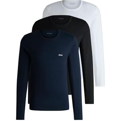 Boss Men's LSShirtRN 3P Classic UNDERW_- Maglia a Maniche Lunghe Open Miscellaneous990, S Boss Men's LSShirtRN 3P Classic UNDERW_- Maglia a Maniche Lunghe Open Miscellaneous990, S