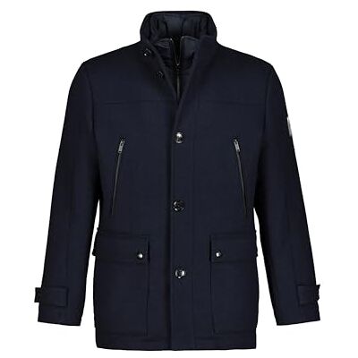 JP 1880 Menswear da uomo taglie forti L-8XL misto lana, impermeabile, inserto a spina di pesce, colletto alto , Blu oltremare scuro, XXXXXXL JP 1880 Menswear da uomo taglie forti L-8XL misto lana, impermeabile, inserto a spina di pesce, colletto alto , Blu oltremare scuro, XXXXXXL