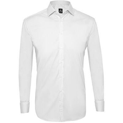 Tina Ferrà Camicia Uomo Elegante Tinta Unita Regular Camicie da Uomo in Cotone Manica Lunga, Camicia Uomo con Bottoni, Camicia Artigianale Sartoria Napoletana (Bianco 48) Tina Ferrà Camicia Uomo Elegante Tinta Unita Regular Camicie da Uomo in Cotone Manica Lunga, Camicia Uomo con Bottoni, Camicia Artigianale Sartoria Napoletana (Bianco 48)