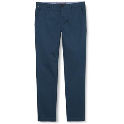 Tommy Hilfiger Chino Bleecker Printed Structure , Pantaloni in tessuto Uomo, Blu (Desert Sky), 33W / 34L Tommy Hilfiger Chino Bleecker Printed Structure , Pantaloni in tessuto Uomo, Blu (Desert Sky), 33W / 34L