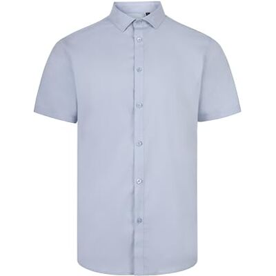 Velilla 405016S; Camicia a maniche corte, elasticizzata, da uomo, colore: nero, taglia 2XL, azzurro, XXL Velilla 405016S; Camicia a maniche corte, elasticizzata, da uomo, colore: nero, taglia 2XL, azzurro, XXL