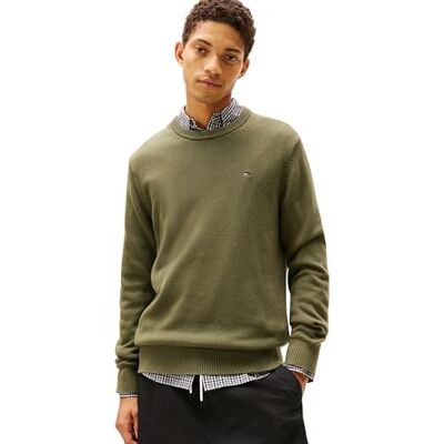 Tommy Jeans Maglione da Uomo Tjm Slim Ess Ext DM0DM21787, Verde (Verde Scuro), XXL, Verde (Verde Scuro), XXL Tommy Jeans Maglione da Uomo Tjm Slim Ess Ext DM0DM21787, Verde (Verde Scuro), XXL, Verde (Verde Scuro), XXL