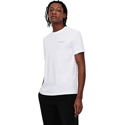 Armani Short Sleeve Micro Milano/NY Logo T-Shirt, T-Shirt, Armani Short Sleeve Micro Milano/NY Logo T-Shirt, T-Shirt,