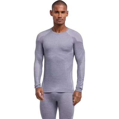 Falke Wool-Tech Light M L/s Sh Lana Filo Funzionale Asciugatura Rapida 1 Pièce, Maglia Uomo, Grigio Grey-Heather 3757, XL Falke Wool-Tech Light M L/s Sh Lana Filo Funzionale Asciugatura Rapida 1 Pièce, Maglia Uomo, Grigio Grey-Heather 3757, XL