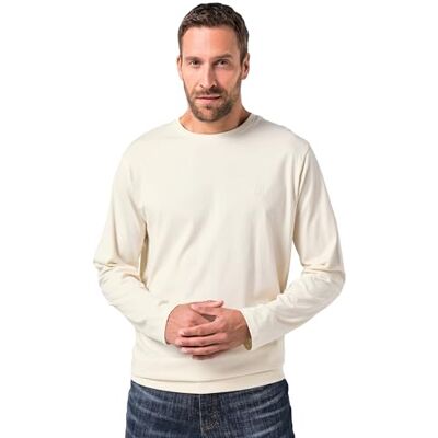 JP 1880 Jp1880 Langarmshirt, Bauchfit, Basic, Rundhals, bis 8 XL Camicia, Grigio Sabbia, 5XL Uomo JP 1880 Jp1880 Langarmshirt, Bauchfit, Basic, Rundhals, bis 8 XL Camicia, Grigio Sabbia, 5XL Uomo