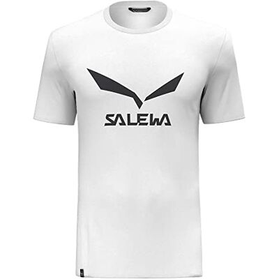 Salewa Maglietta con Logo Solido Dry M, Bianco, L Uomo Salewa Maglietta con Logo Solido Dry M, Bianco, L Uomo