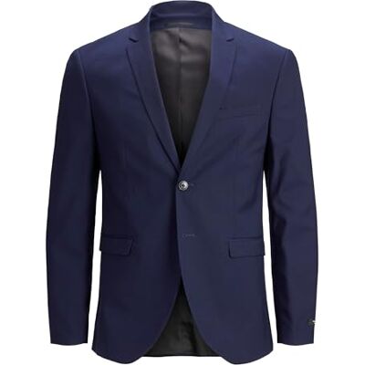Jack & Jones Male Plus Size Giacca Classica, Blu Medievale, 66 Große Größen Jack & Jones Male Plus Size Giacca Classica, Blu Medievale, 66 Große Größen