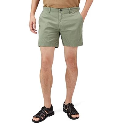 Amazon Essentials Pantaloncini Chino Slim Fit Elasticizzati Comodi e Senza Pieghe sul Davanti 13cm Uomo, Verde Militare Chiaro, 36W Amazon Essentials Pantaloncini Chino Slim Fit Elasticizzati Comodi e Senza Pieghe sul Davanti 13cm Uomo, Verde Militare Chiaro, 36W