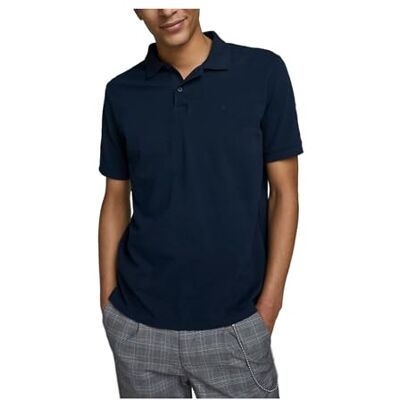 Jack & Jones JJEBASIC POLO SS NOOS, Polo, Uomo, Blu (Navy Blazer Detail: Slim Fit), M Jack & Jones JJEBASIC POLO SS NOOS, Polo, Uomo, Blu (Navy Blazer Detail: Slim Fit), M