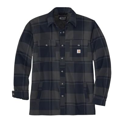 Carhartt Flannel Relaxed Fit Sherpa Maglietta, Blu mare, S Carhartt Flannel Relaxed Fit Sherpa Maglietta, Blu mare, S