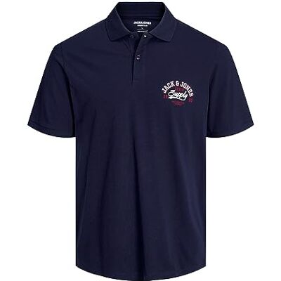 Jack & Jones Jjelogo Polo S 2 col Ss24 SN, Blazer Blu Marine, M Jack & Jones Jjelogo Polo S 2 col Ss24 SN, Blazer Blu Marine, M