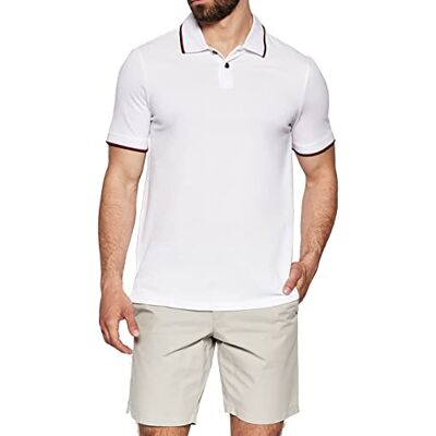 Armani Double Stripe Polo, Bianco (White 1100), X-Small Uomo Armani Double Stripe Polo, Bianco (White 1100), X-Small Uomo