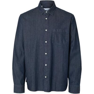 SELECTED FEMME Slhregcarlo Denim LS Shirt Noos, Blu Jeans Scuro, M SELECTED FEMME Slhregcarlo Denim LS Shirt Noos, Blu Jeans Scuro, M
