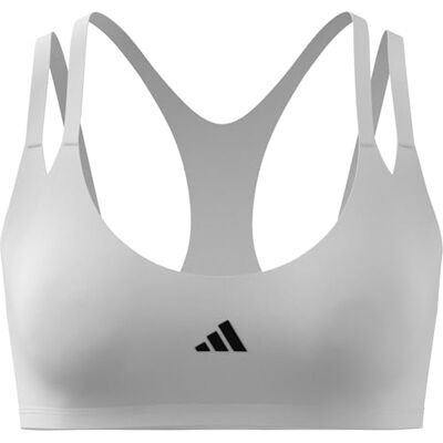 Adidas Femme Optime Workout Strappy Light Support Bra, White, S Adidas Femme Optime Workout Strappy Light Support Bra, White, S
