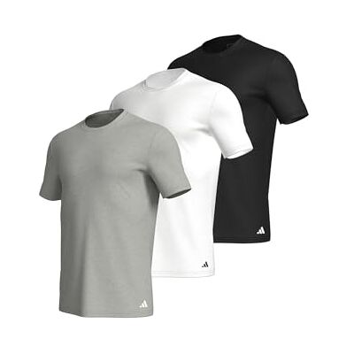 Adidas Maglietta da Uomo con Scollo Rotondo (3 Pezzi) – Active Core Cotton Baselayer (3 Pezzi), Assorted_, S Adidas Maglietta da Uomo con Scollo Rotondo (3 Pezzi) – Active Core Cotton Baselayer (3 Pezzi), Assorted_, S