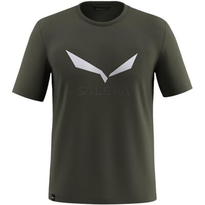 Salewa T-Shirt con Logo Solido, Taglia M, Verde Oliva Scuro, 2XL Salewa T-Shirt con Logo Solido, Taglia M, Verde Oliva Scuro, 2XL