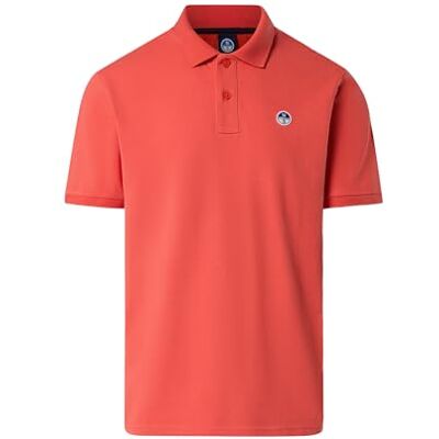 North Sails Polo Uomo in piqué di Cotone Organico con Patch Logo North Sails Polo Uomo in piqué di Cotone Organico con Patch Logo
