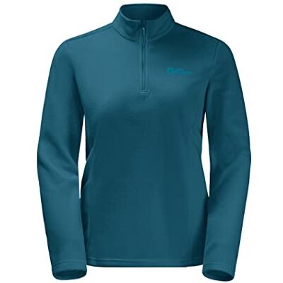 Jack Wolfskin Taunus Hz Maglione da Donna, Colore: Blu Corallo, Taglia L Jack Wolfskin Taunus Hz Maglione da Donna, Colore: Blu Corallo, Taglia L
