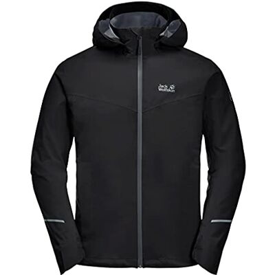Jack Wolfskin Atlas Tour Giacca da Pioggia da Uomo, Uomo, Giacca da Raining Uomo, , Nero, XXXL Jack Wolfskin Atlas Tour Giacca da Pioggia da Uomo, Uomo, Giacca da Raining Uomo, , Nero, XXXL