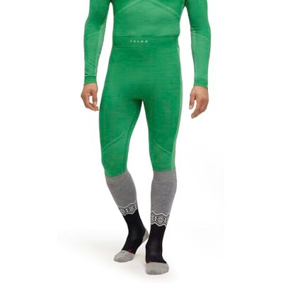 Falke Wool-Tech 3/4 M Ti Lana Filo Funzionale Asciugatura Rapida 1 Pezzo, Calzamaglia Uomo, Verde Grass Green 7014 Trend, M Falke Wool-Tech 3/4 M Ti Lana Filo Funzionale Asciugatura Rapida 1 Pezzo, Calzamaglia Uomo, Verde Grass Green 7014 Trend, M