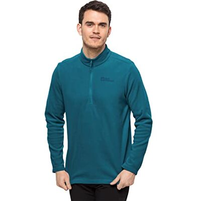 Jack Wolfskin Taunus Hz Maglione da Uomo, Colore: Blu Corallo, Taglia M Jack Wolfskin Taunus Hz Maglione da Uomo, Colore: Blu Corallo, Taglia M