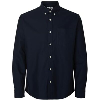 Homme Slhregrick-Ox Maglietta LS Noos, Sky Captain, S Homme Slhregrick-Ox Maglietta LS Noos, Sky Captain, S