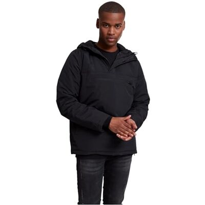 Urban Classics Padded Pull Over Jacket Giacca, Nero (Black), S Uomo Urban Classics Padded Pull Over Jacket Giacca, Nero (Black), S Uomo